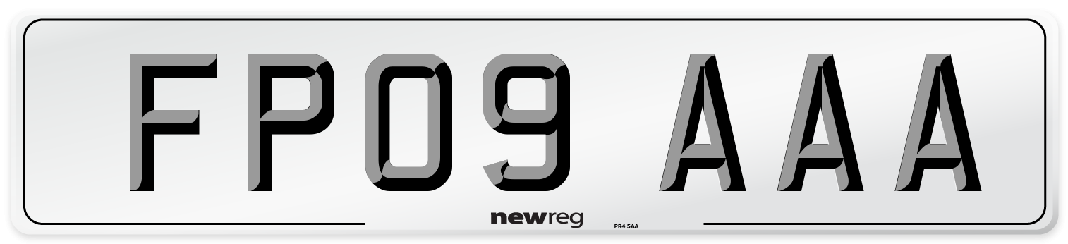 FP09 AAA Number Plate from New Reg